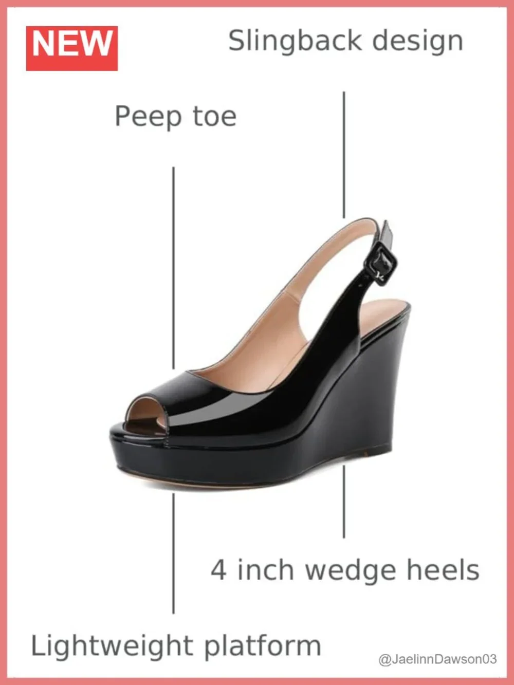Women Wedge Sandals Peep Toe Slingback Platform High Heel Pumps 4 Inch Dress